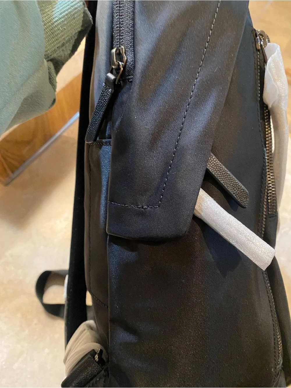 Tumi Black Men's Backpack with Front Zip Pocket